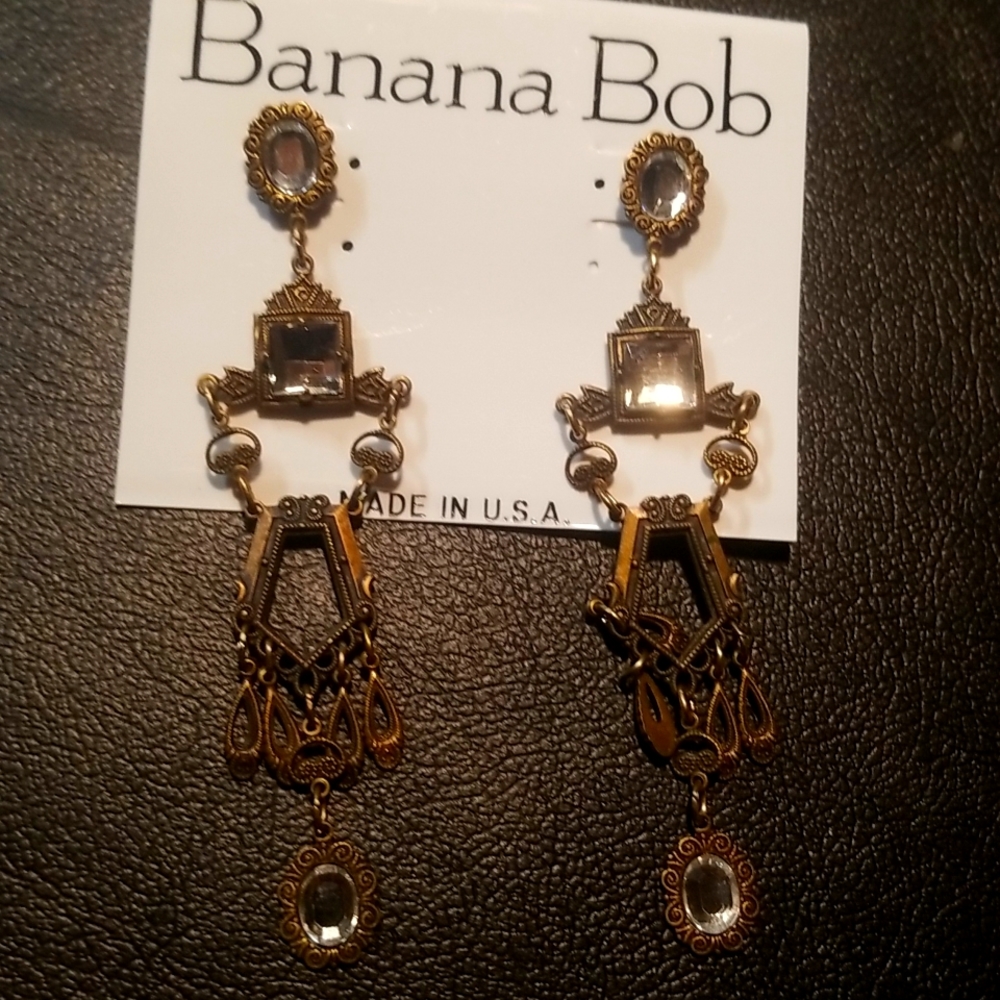 Vintage banana bob earrings